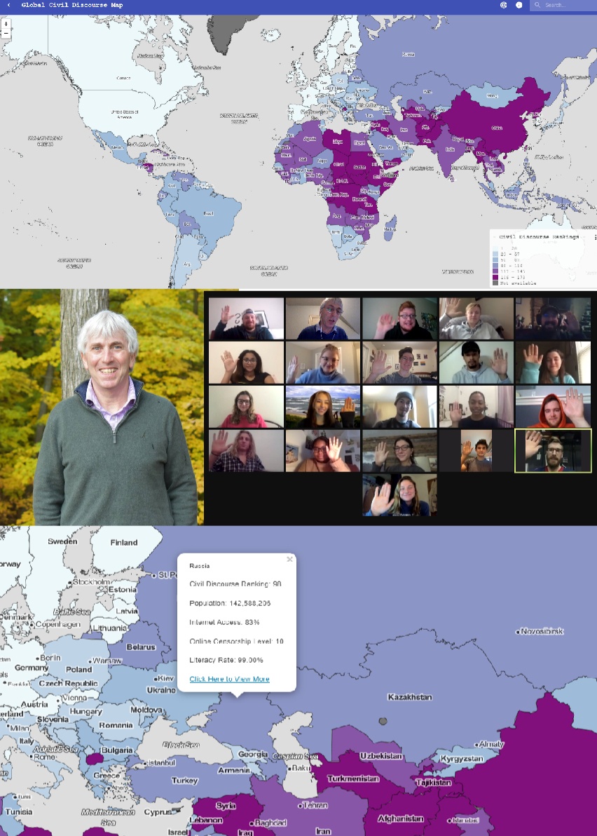 Global Civil Discourse Map developed at Grand Valley